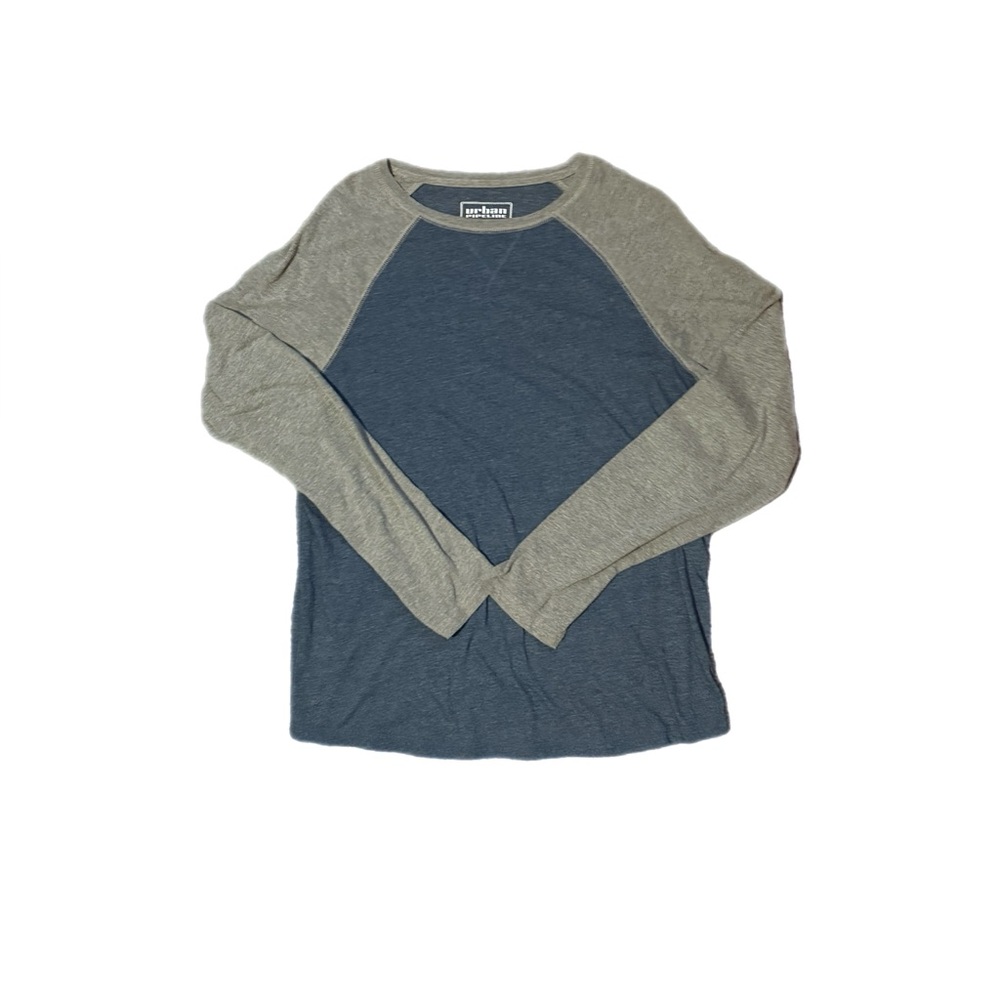Blue and Gray Long Sleeve Tee